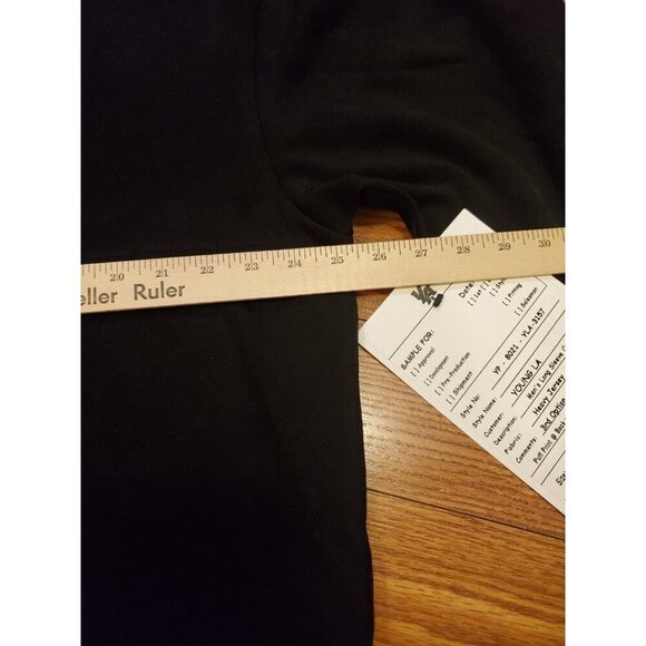 YoungLa SAMPLE Shirt Mens Size LG Long‎ Sleeves Black Wash Distressing Heavy - Picture 7 of 10